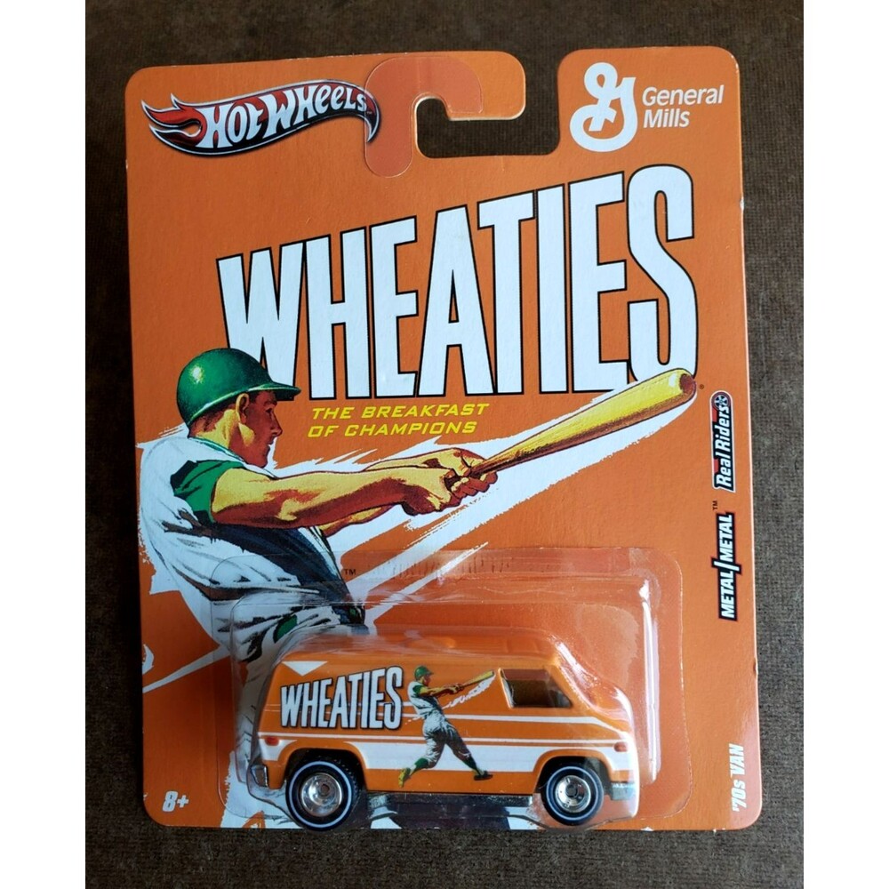 2011 Hot Wheel 70'S VAN Orange NOSTALGIA GENERAL MILLS Wheaties 1:64 REAL RIDERS
